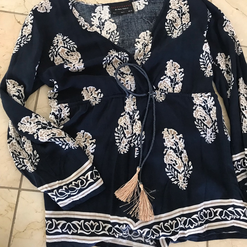Blue long sleeve romper